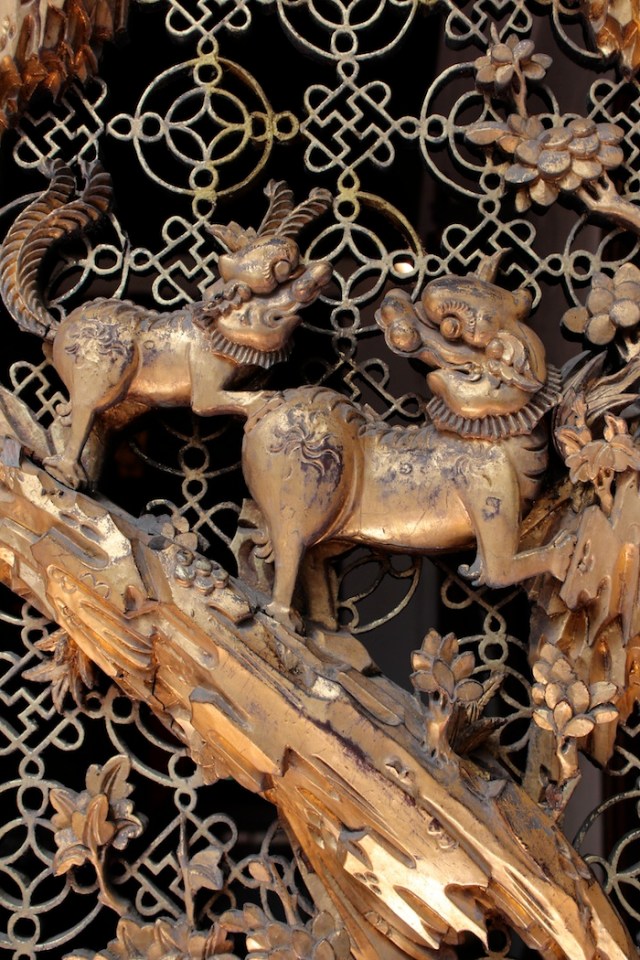 Detail, ornate interior in the Pinang Peranakan Mansion.