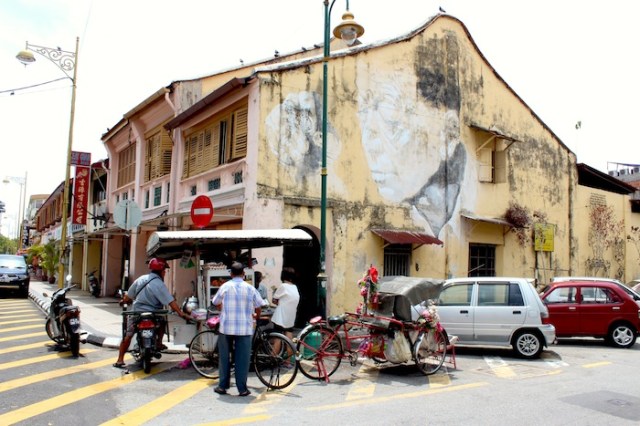 Street art and street vendor, Armenian Street.