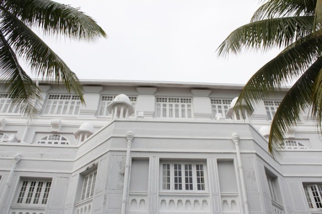 Moorish façade of the Eastern and Oriental Hotel.