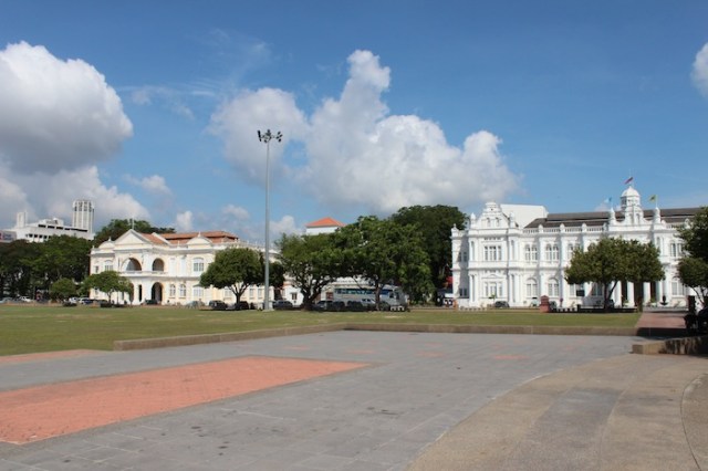 The Padang, with a view of City Hall and Town Hall.