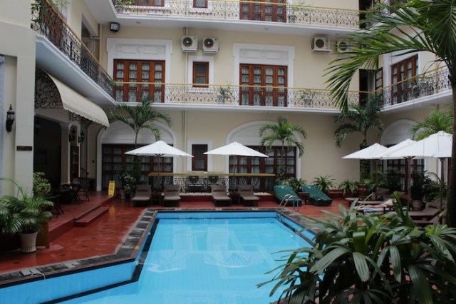 The Hotel’s quaint little pool, in its quaint little courtyard.