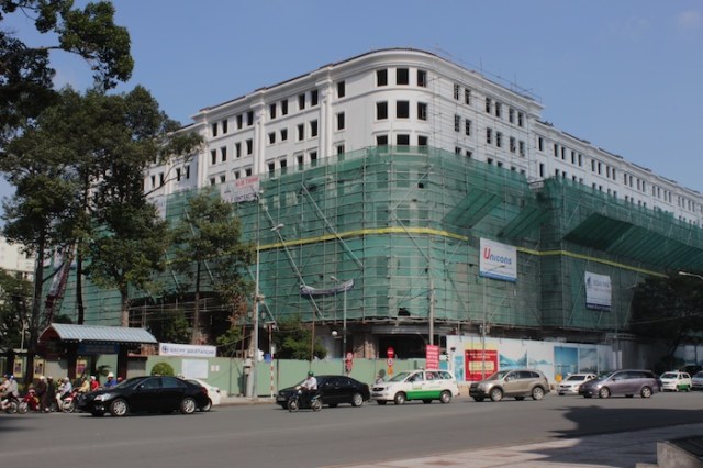 The former Eden Center, currently being redeveloped into a mall. Thankfully, the developers seemed to have chosen a design that is in keeping with the colonial architecture of its surroundings.  On the ground floor sat the famous Givral Café, serving French patisseries, cheeses and delicatessen.  