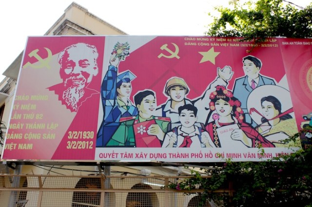 My one concession to Ho Chi Minh City.  This appears to be some kind of commemoratory message for the  82nd anniversary of (North) Vietnam.  