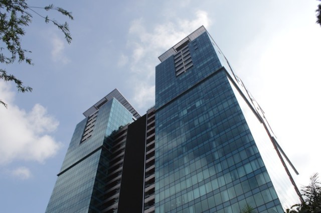 The towers of Vincom, the largest mall in Vietnam.  Personally, contemporary architecture notwithstanding, I do think the architect made an effort to reflect Vietnam’s traditional architecture in the sloping glass roofs atop each tower.