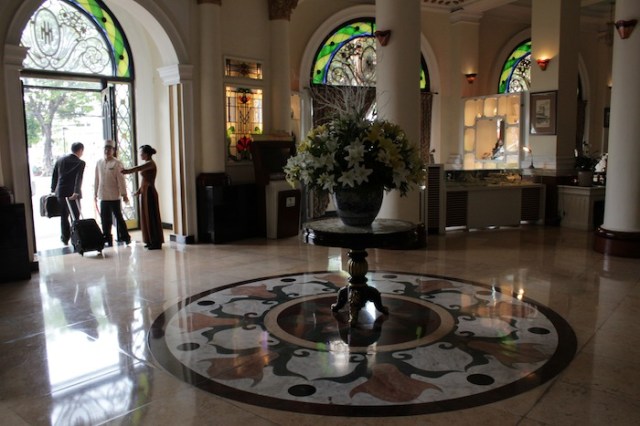 The lobby of the Hotel Majestic.