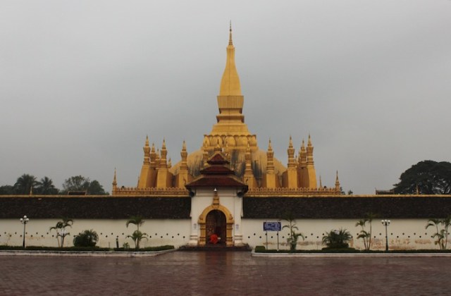 That Luang, the Golden Stupa, symbol of Laos. 