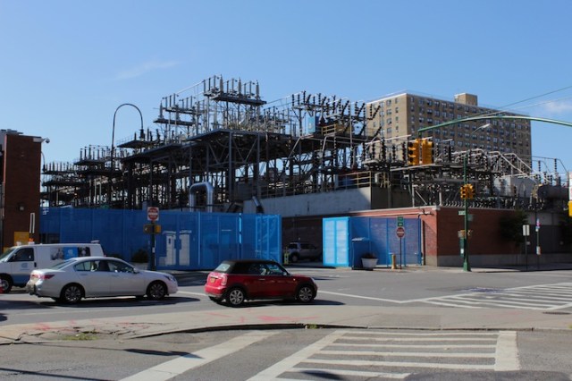 1 – Junction of Avenue C, southside: ConEd’s massive East River Generating Plant occupies the whole of the West end of 14th Street, blocking off access to the waterfront.