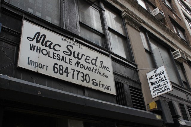 27 – No. 30 E 30th St: Mac Swed Inc. Wholesale Novelties.