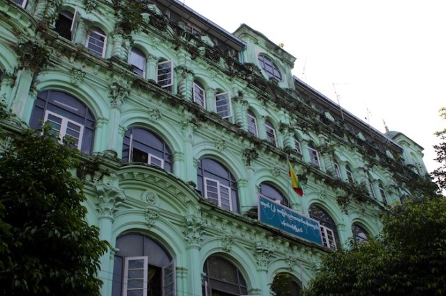 Cast iron architecture, Mahabandoola Road. 