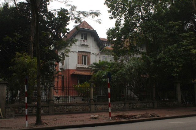 Colonial-villa, channeling a Swiss mountain chalet, Lê Phụng Hiểu.  