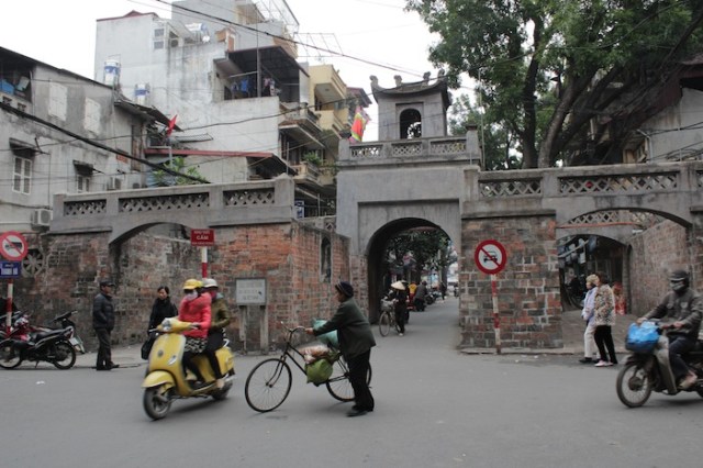Hanoi’s old City Gates, recently refurbished so it looks fakely spotless. 