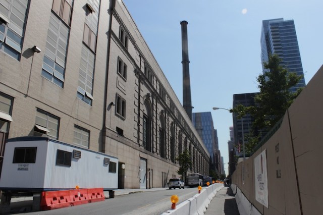 1 – Our hero tears down the street along the ConEd building towards the smokestack…