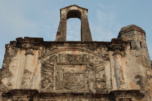 Close-up of La Porta do Santiago, Malaqa