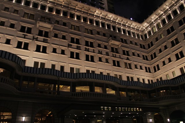 The Peninsula at night.