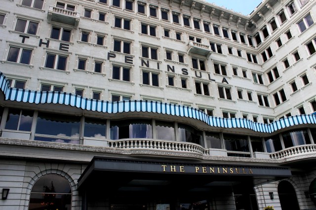 The facade of The Peninsula Hotel.
