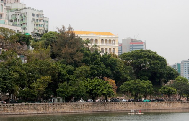 View of the Bela Vista, perched on its small hill at the northern end of the Avenida da Republica.  