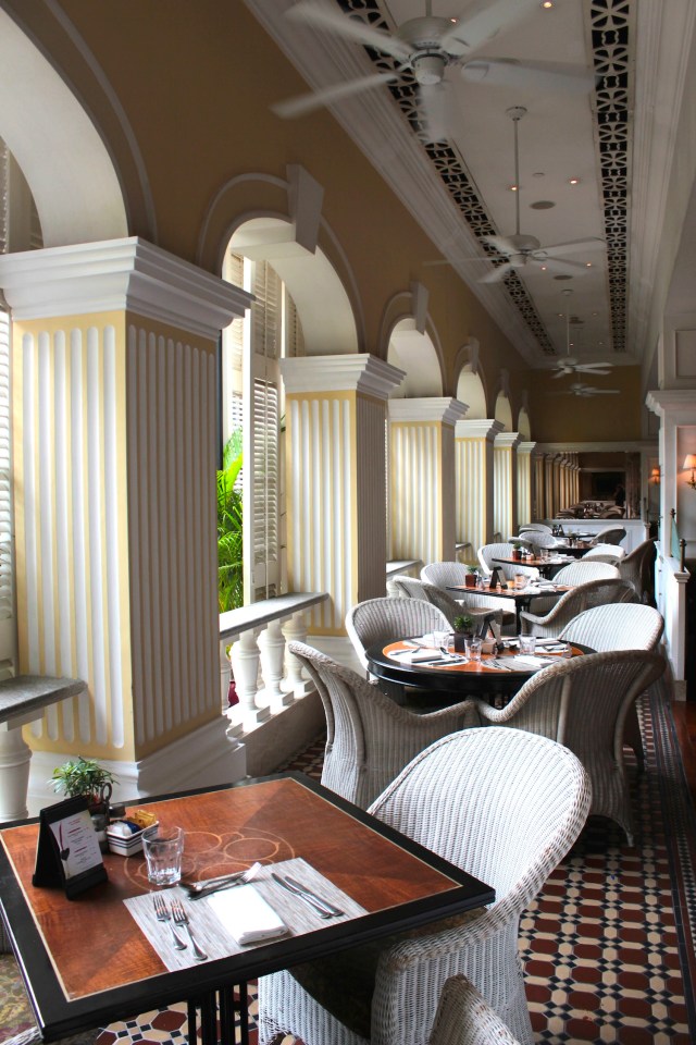 The "balcony" area of the Cafe Bela Vista.