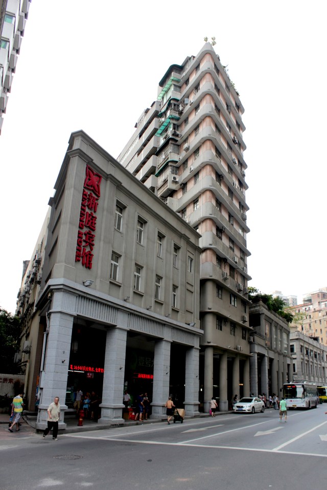 More commercial buildings just off the bund. 