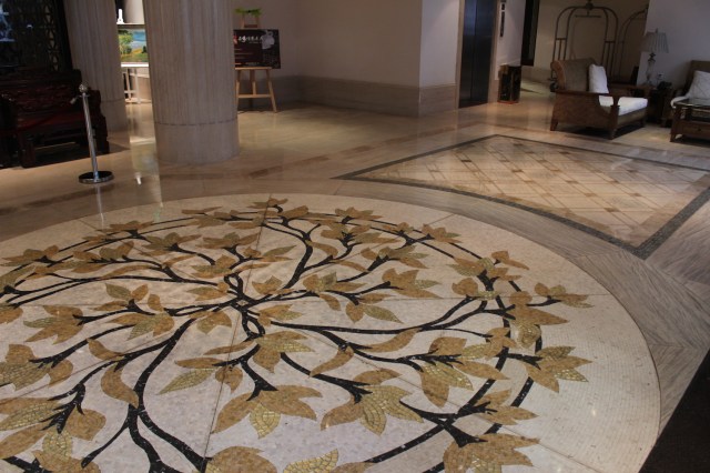 The far more tasteful and understated lobby of the West Building.