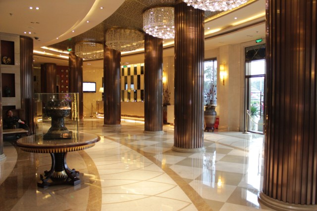 The opulent lobby and reception area.
