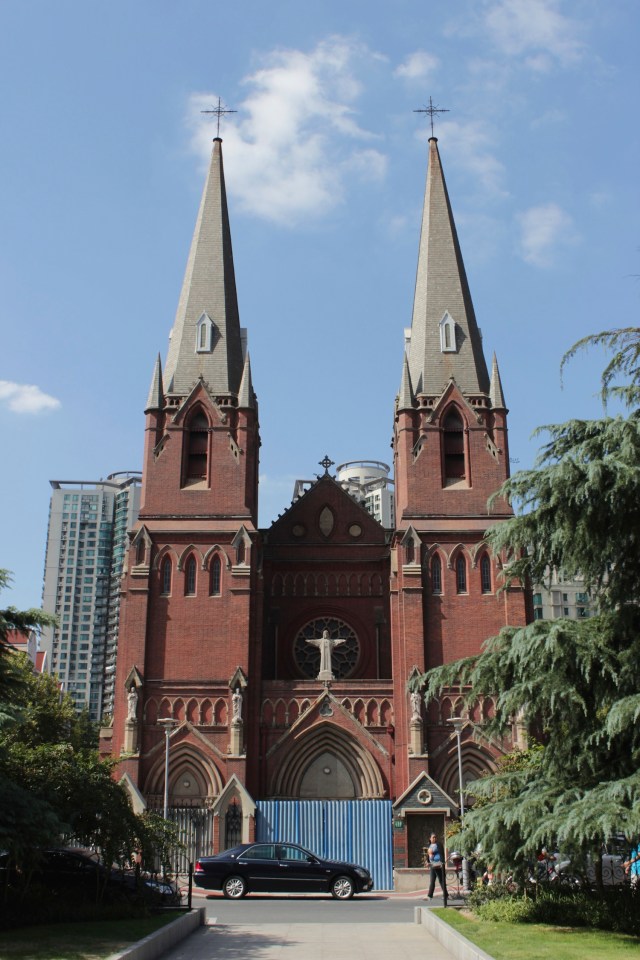 The Xujiahui Cathedral, built in 1910, stands at the very edge of the French Concession and is one of the few major landmarks of the Concession.  It was recently restored, after having suffered major damage during the Cultural REvolution. 