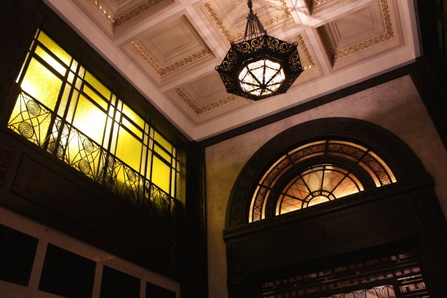 Art Deco detailing near the gift shop.