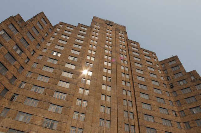 The art deco Broadway Mansions, built in 1934 along the Suzhou Creek, and one of Shanghai's most famous landmarks.