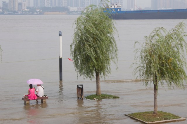 A young couple spending a moment alone.