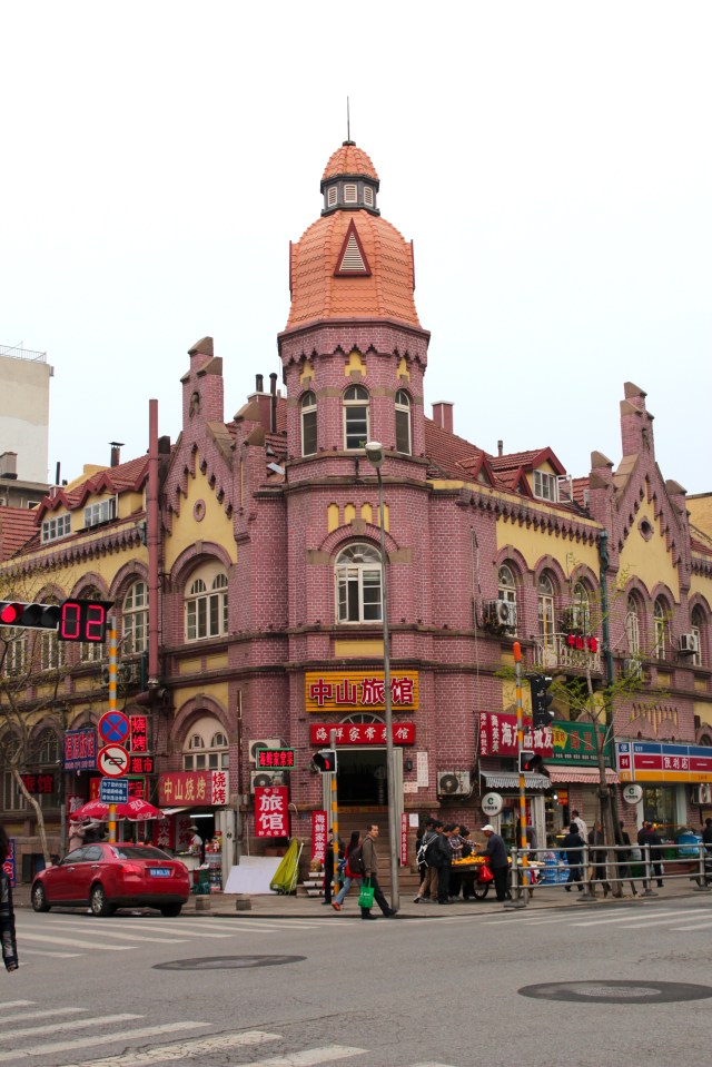 Just off the Tsingtao waterfront stands wonderful examples of German-era colonial architecture, including this: the surreal Kiautschou Hotel, built in 1906.  