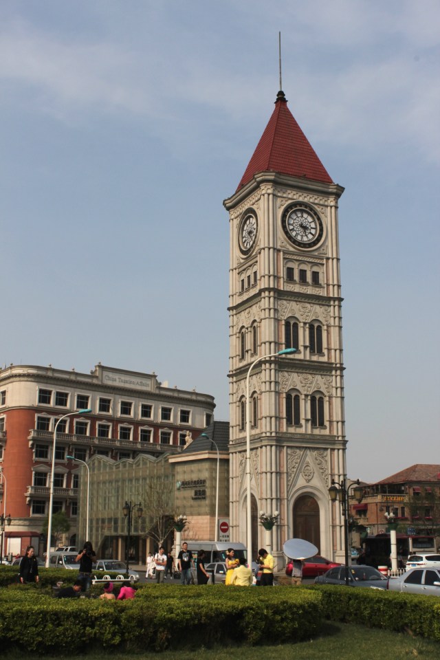 A backward glance at the Italian Concession and the Cathedral.