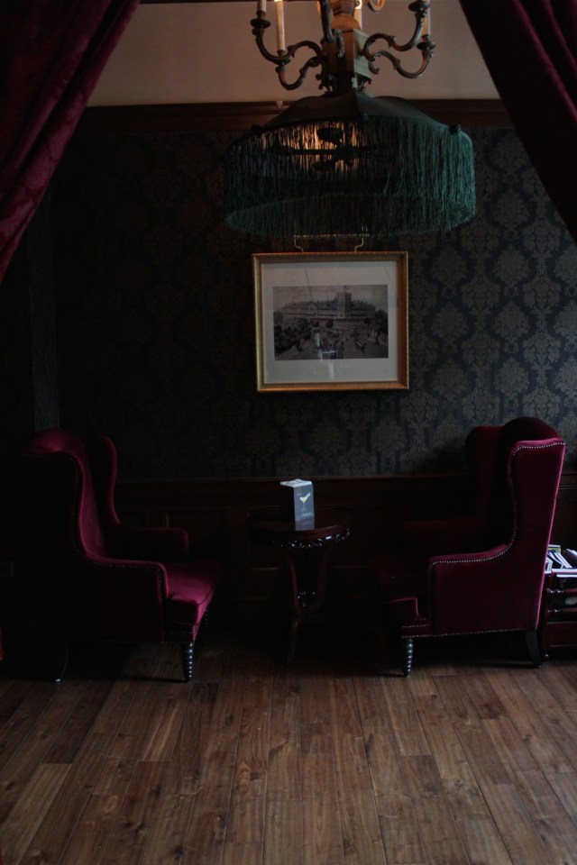 Settees at the Hotel Bar