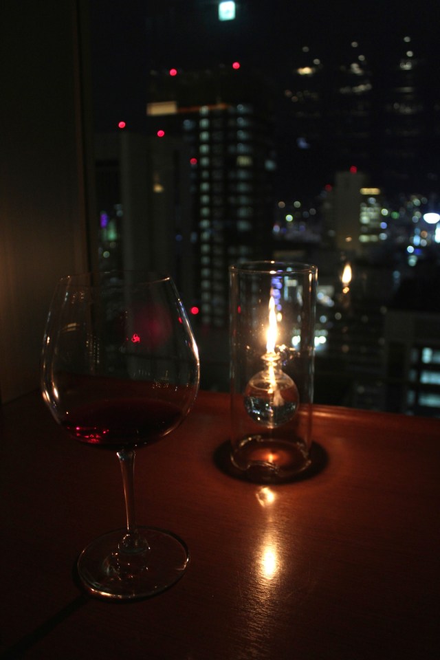 Enjoying (more) wine and a view, on my own...