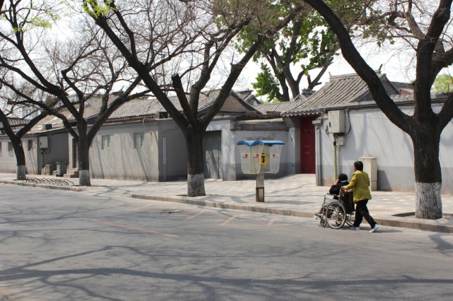 Tranquil, idyllic hutong neighborhood right beside the Forbidden City complex.  