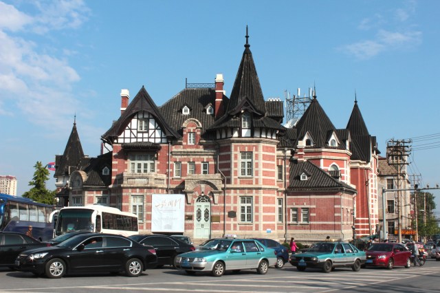 The former Dalny Library, like a surreal fairytale castle.  
