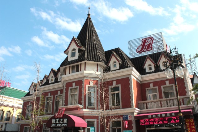Russian-style building on Russian Street.  This one looks to good to be real. 
