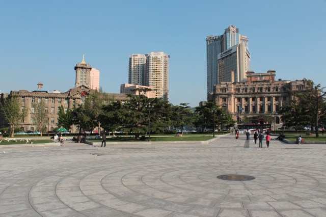 Japanese-built edifices on Nicholas Square.  