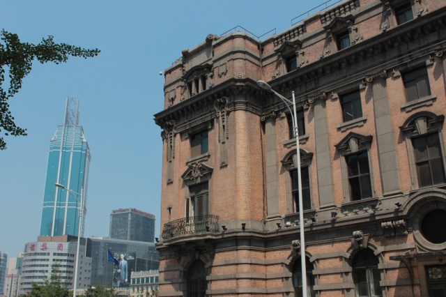 Side view of the famous Yamato Hotel, Dalian's Grand Hotel, on Nicholas Square.
