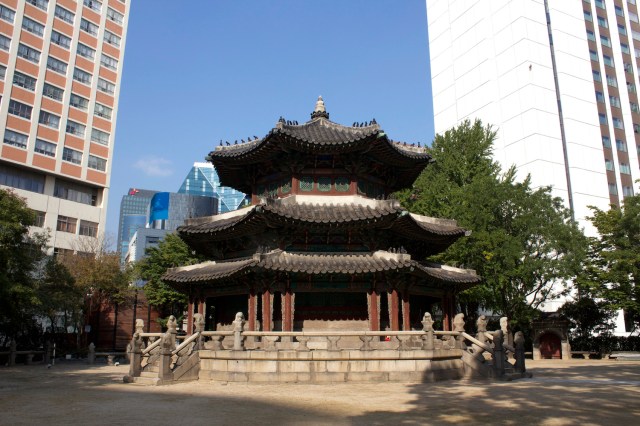 The Hwangungu Shrine is all that remains of the former Hwangudan Complex.  