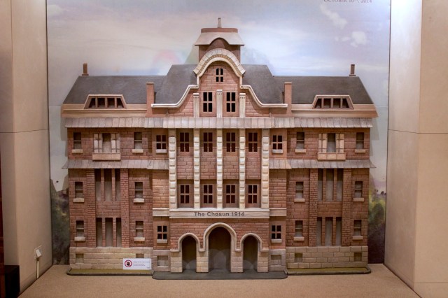 Model of the original Westin Chosun Hotel