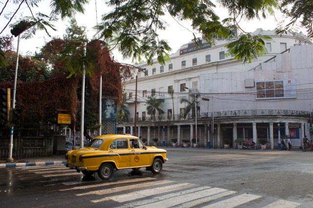 Just so you don't mistake where I was: iconic Calcutta yellow cab, portrait of Rabindranath Tagore, and the former Great Eastern Hotel.  