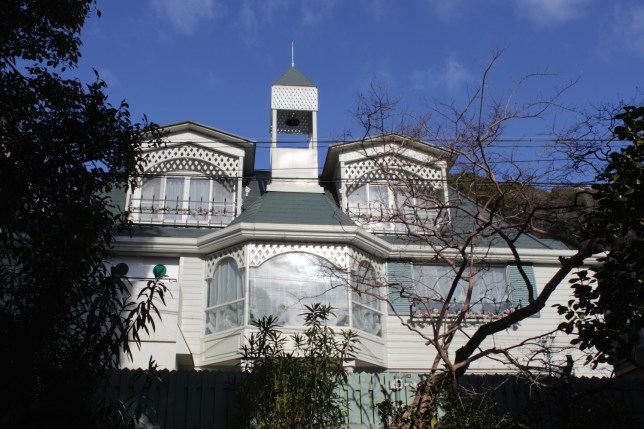 Western style architecture in the form of ijinkan - 異人館 in the Kitano district, nestled in the hills.