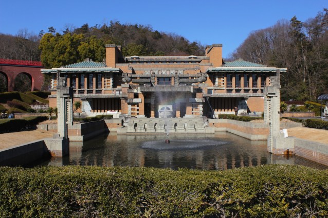 The Lobby and Entrance Complex of Frank Lloyd Wright's Imperial Hotel, at the Meiji Mura Museum.
